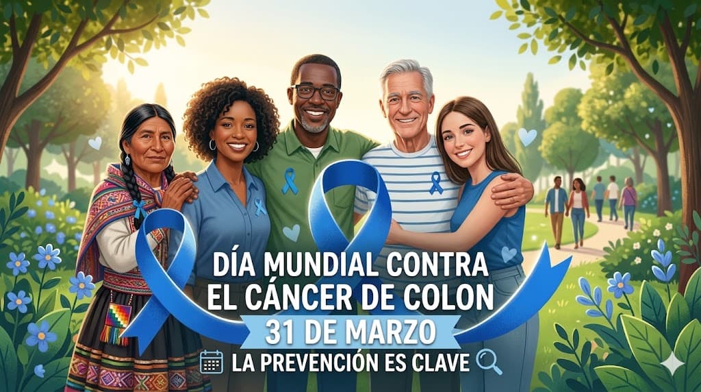 💙 31 de marzo | Día Mundial contra el Cáncer de Colon 💙 Detectarlo a tiempo puede salvar vidas, cuida tu salud
